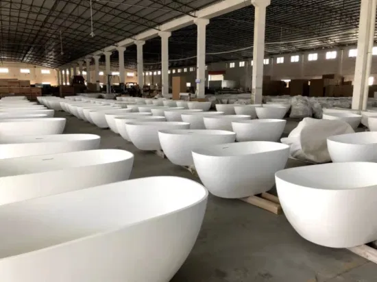 Vasche da bagno in pietra artificiale di alta qualità Mobili Vasche da bagno in acrilico rotonde bianche