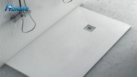 Piatto doccia in superficie solida per lavabo in pietra artificiale ecologico Hondao da 60 x 36 pollici
