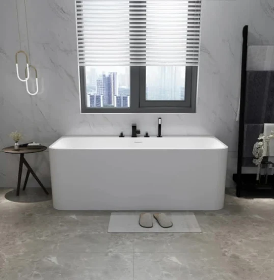Vasca da bagno moderna semplice in acrilico bianco (BG