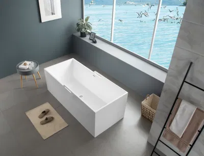 Bagni Vasca da bagno indipendente in acrilico bianco opaco e bianco lucido senza cuciture